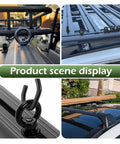 4 Pack M8 Stainless Steel T Track Tie Down Anchors for Roof Racks and Truck Beds in outdoor setup