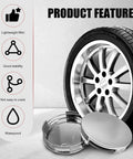 Pack Of Four Universal Car Wheel Center Hub Covers Snap On Silver Rim Caps Hella Tough Rust Resistant with waterproof feature