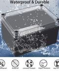 IP67 Waterproof ABS Black Junction Box Enclosure With Clear Cover And Mounting Plate For Outdoor Electronics And Arduino Projects