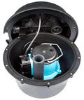 Compact Under Sink Sump Pump System Drainosaur 115V One Third HP 2760 GPH With 10 Ft Cord inside view showing pump mechanism