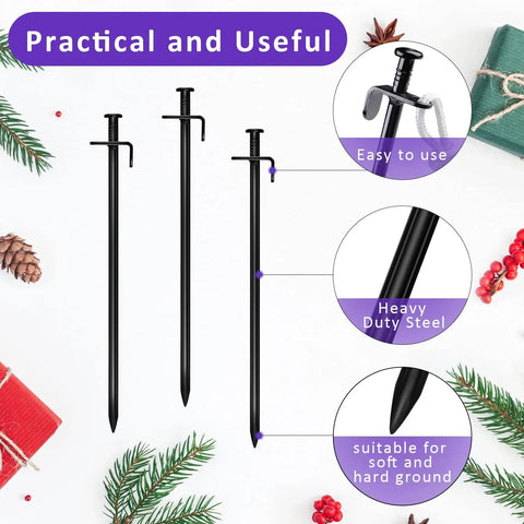 Heavy Duty Steel Tree Supports with 3 Steel Stakes and features, part of All In One Steel Tree Stake Kit For Young Trees