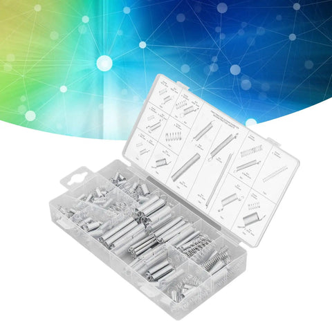 Kickstart Your DIY Hustle With This Epic 200 Piece Spring Assortment Kit Made From Tough C75 Galvanized Steel For Serious Auto Repair, Home Fixes And Creative Builds That Just Don't Quit. Clear organizer with 200 C75 galvanized steel extension and compression springs