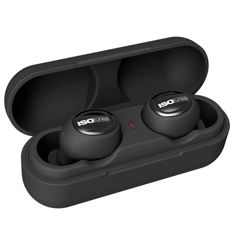 True Wireless Buds With Heat Activated Memory Foam Eartips For 22 dB Noise Reduction, 21 Hour Battery, Bluetooth Hearing Protector in case
