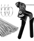 Heavy Duty Stainless Steel Cable Tie Gun Kit With 100 11.8 Inch Zip Ties, Self Locking Fastening Tool for secure cable management