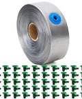 65 Foot Pre Drilled Drip Irrigation Tubing With Sixteen Inch Spaced Holes And Connectors Two And A Half Inch Diameter Compatible With Five Eighth Inch Drip Tape Thirty Two Mil Pro Grade Heavy Duty PE Tubing For Farm Greenhouse Garden