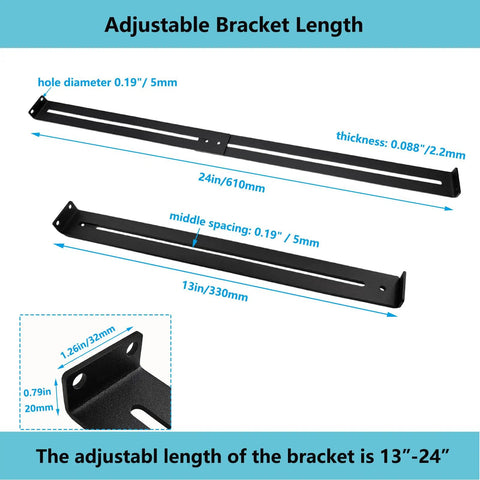 DIY Drawer Repair Kit With Heavy Duty Steel Brackets For Sagging Wooden Chipboard And MDF Drawers Middle Mount Reinforcement Hardware Includes Screws For Cabinets No Nonsense Fix adjustable length brackets shown.
