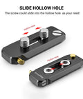 Badass Low Profile NATO Rail Quick Release Safety Mount Fifty Millimeter Long Camera Cage Accessory displaying slide hollow hole feature.