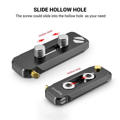 Badass Low Profile NATO Rail Quick Release Safety Mount Fifty Millimeter Long Camera Cage Accessory displaying slide hollow hole feature.