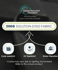 200G solution-dyed fabric details for 10 Foot Patio Cantilever Umbrella With Sandbag Base Included, fade, UV, water-resistant