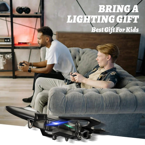 Two people flying Totally Fun Foam RC Planes With 3 Batteries For Beginners And Up Easy To Fly Fighter Jet Style Drones indoors.