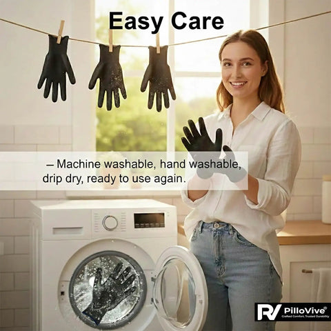 Cut Resistant Gloves With Stainless Steel Wire Core For Pro Grade Food Prep Level 5 Protection displayed near washing machine
