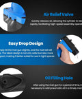 Heavy-Duty Pneumatic Rivet Gun Air Pop Riveter Kit features air relief valve and easy drop design for efficient use.