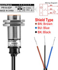 M18 Inductive Proximity Sensor Switch PR18 5DP Cylindrical Detector With 5mm Sensing Distance DC 12 to 24V 3 Wire PNP Normally Open