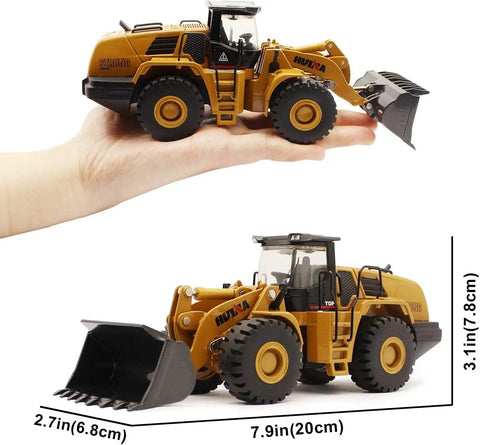 Realistic Mechanical Loader Toy For Kids One Fiftieth Scale Skid Steer Loader Model Wheeled Construction Vehicle