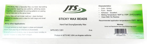 Sticky Wax That Holds Tight And Dries Fast Go To Jewelry Casting Wax For Sprues Beads 8oz label, amber beads, jewelry repair
