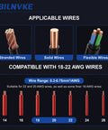 Visual of 3 Wire Plug In Connector With Locking Buckle 18 To 22 AWG Pack Of 20 For Vibration Proof Auto And Home Wiring compatibility