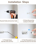 Installation steps for Stainless Steel Sign Standoff Screws 1 Inch By 1.38 Inch Wall Mount For Glass And Acrylic Frames Brushed Finish