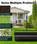 Tow Behind And Manual Lawn Roller 30 Gallon Water Filled Steel Sod Roller with Push Pull Handle for yard and garden use
