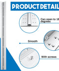 Tough As Nails 83 Inch Continuous Piano Hinge Heavy Duty Anodized Aluminum Full Length Door Hardware With 38 Screws Tamperproof Commercial Steel Rig product details showing smooth hinge and screws.
