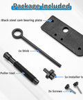 Wsays cam bearing installer and puller kit for Harley Evolution; includes plate, puller, installer, rod.