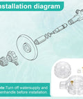 Stylish Clear Acrylic Shower Handle Perfect For Mixet MXT11 Tub And Faucet Trim Kit Bathroom Volume Temperature Control Easy Replacement Upgrade Look Cool installation diagram