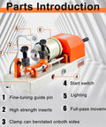 Heavy Duty Key Duplicator Cutting Machine For 110V Metal Keys Pro Grade Copying And Cloning with labeled parts introduction