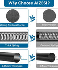 Comparison of features of Adjustable Black Tension Curtain Rod 24 To 46 Inches No Drilling Easy Install Stainless Steel Spring Rod