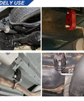 Universal Exhaust Hanger Rod Set 4 Pieces 10 Inch Long 304 Stainless Steel Muffler Hangers installed under vehicle