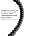 Close-up of 3 Pack Durable CVT Drive Belt 669 18 30 Replacement For GY6 49cc 50cc Engines showing teeth detail.