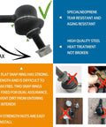 K80230 front suspension sway bar end link kit, two black metal links with bolts and bushings for left and right.