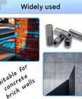 Heavy Duty 12 Pack Knurled Drop In Anchors for Solid Concrete Three Eighths Inch Sixteen Thread Carbon Steel Internal Forced Expansion Bolts with Silver Zinc Coat Ferrtitan Ideal For Contractors shown near brick and concrete walls.