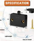Badass Cabinet Door Switches For Closet Light With Auto Magnetic Trigger 8 Pack Easy Peasy Mounting Kit shown with specifications and installation screw.