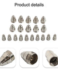 Premium Plasma Cutter Consumables Kit For P80 With Hafnium Electrodes And Copper Nozzles To Deliver Precise Clean Cuts On Steel While Boosting Longevity And Stability During Heavy Duty Fabrication Jobs - set of copper nozzles from different angles.