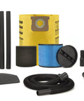 Accessories for Contractor Wet Dry Vacuum 10 Gallon Pro Workhorse including hose, filters, and attachments for heavy duty cleanup.