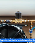 Installed Brass Waterproof Electric Solenoid Valve Half Inch NPT DC12V Normally Closed for Water Oil Gas Air