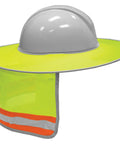 High Visibility Reflective Full Brim Sun Shield That Fits Over Hard Hats Unisex Lime Shade Sun Protection Heat And Glare Reduction