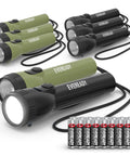 8 Pack LED Flashlights With Batteries Included, Beast Bright Handheld Flashlights for camping, road trips, and emergencies