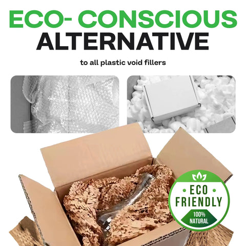 HexaFil Honeycomb Packing Paper 15 Inch Wide 1700 Foot Roll Self Dispensing Box cushioning glass in moving box, eco-friendly alternative