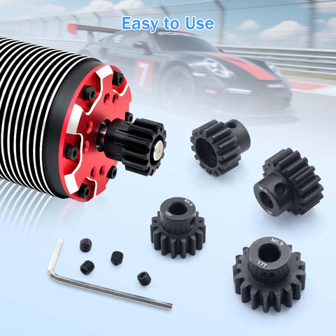 Pinion Gear Set M1.5 14T 15T 16T 17T 8mm Shaft Steel For RC Cars 1 To 5 1 To 6 1 To 7 1 To 8 1 To 10 Fits Traxxas Arrma HSP HPI Axial Losi Brushed Or Brushless Motors