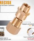 106-piece brass pipe fittings assortment kit with NPT adapters and hex fittings in a case.