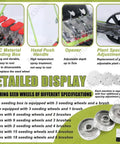 Detailed display of Easy Seed Sprayer And Corn Planter Hand Seeder with parts labeling and specifications for gardening.