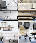 2 Pack No Drill Under Desk Cable Management Tray Set With Adjustable Removable Cord Organizer And Clamp Rack in various setups