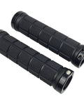 Comfy Rubber Bike Handlebar Grips With Aluminum Alloy Core And Plastic End Caps For MTB BMX And More, 128mm Long, 22.2mm Diameter