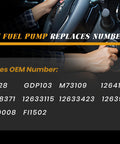 Drop In High Pressure Fuel Pump For GM 2.4L 2010 To 2017 Vehicles including Buick LaCrosse Verano Regal Chevrolet text details