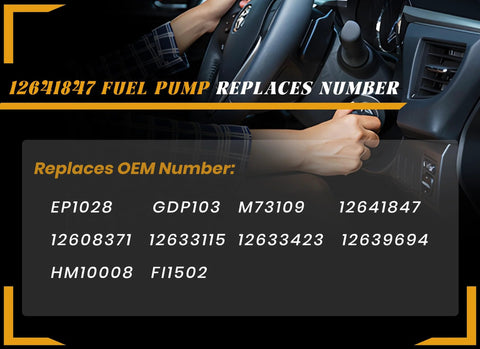 Drop In High Pressure Fuel Pump For GM 2.4L 2010 To 2017 Vehicles including Buick LaCrosse Verano Regal Chevrolet text details