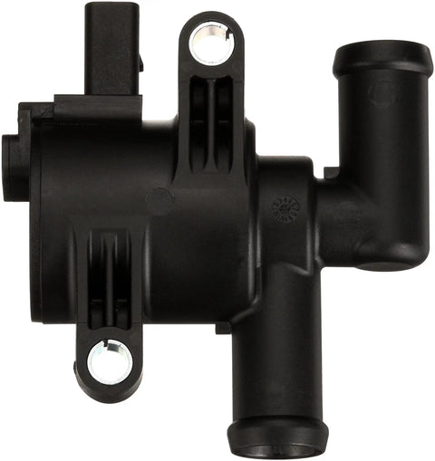 Direct Swap Electric Coolant Control Valve EHV143 showing black resin valve with efficient ports for truck heater core flow.