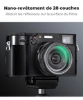 Black Mist Diffusion One Quarter Filter For Fujifilm X100 Series lens with 28-layer coating on camera