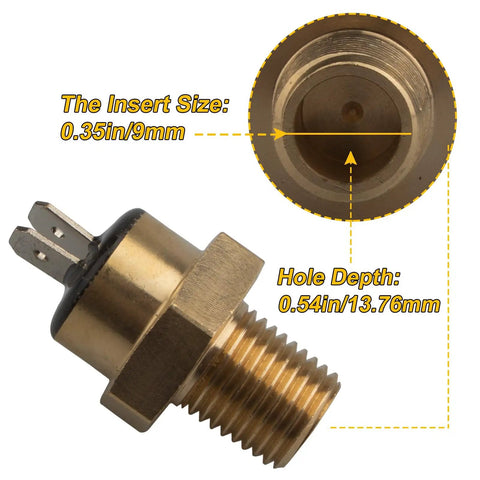 All In One Pool Heater Repair Kit With Stack Flue Sensor Thermistor And High Limit Switch For Pentair Sta Rite MasterTemp Max E Therm SR200 SR333 SR400 Pool And Spa Heaters brass sensor with 0.35in insert
