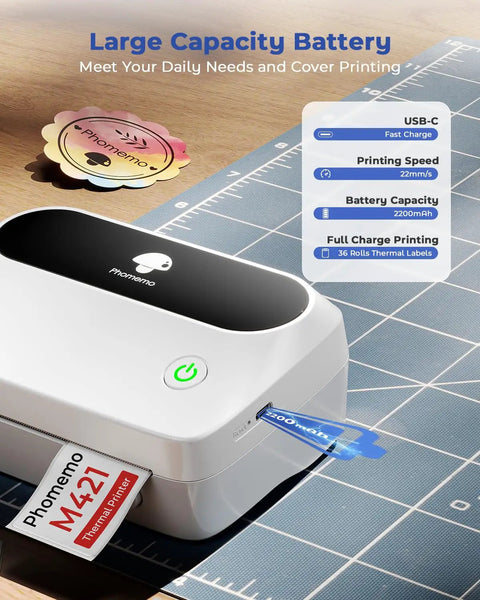 Inkless 4X6 Thermal Label Printer For Shipping Hella Crisp 203 Dpi Prints With Zero Mess Efficiently Loads Roll And Fanfold Paper Simple Setup That Kicks Things Into High Gear