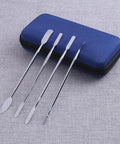 No Sweat 37 Piece Watch Repair Kit And Smartphone Teardown Set With Precision Drivers in blue case with metallic tools.